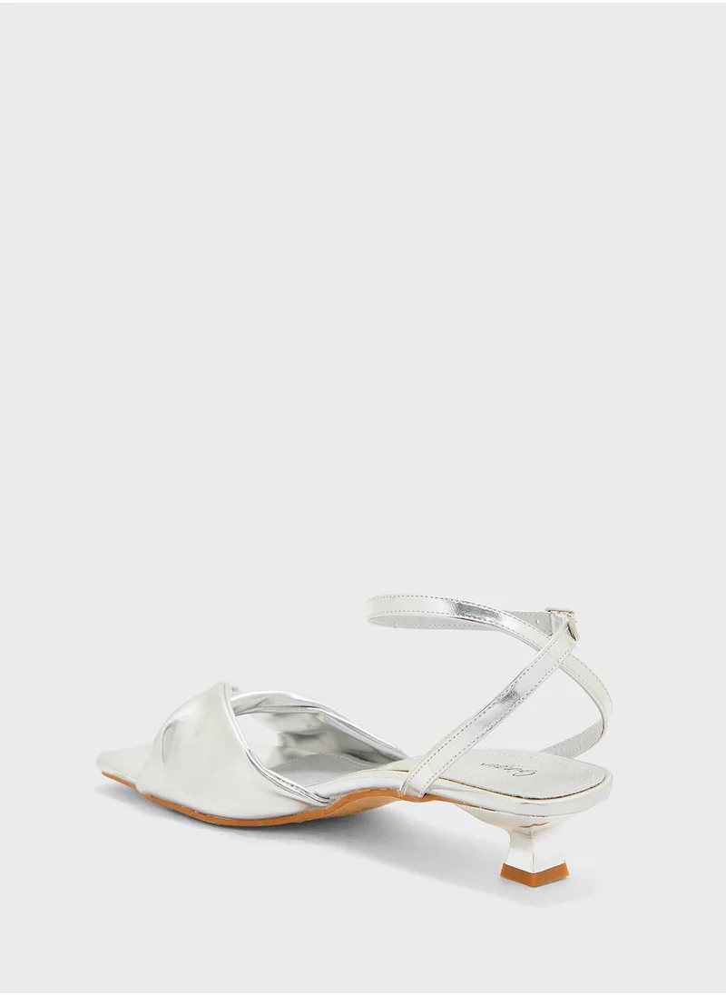 Ginger Twisted  Ankle Strap Heel Sandal