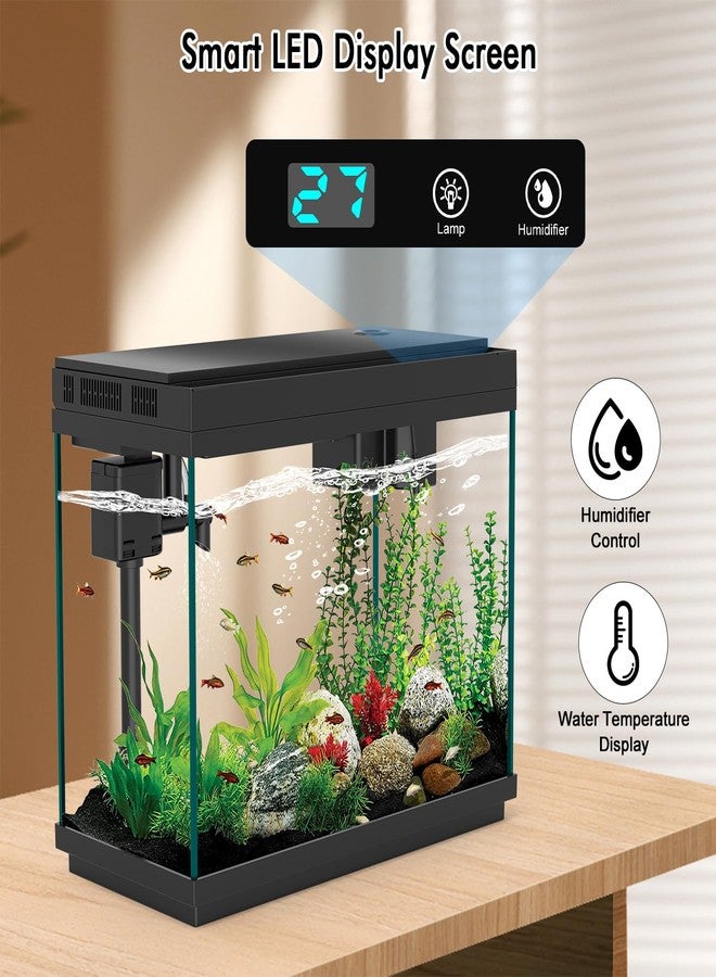 Rechale All-in-One Smart Aquarium Fish Tank with Silent Water Pump, Essential Oil Diffuser, Humidifier & 7-Color LED Lights for Home, Office, or Decor - Image 5