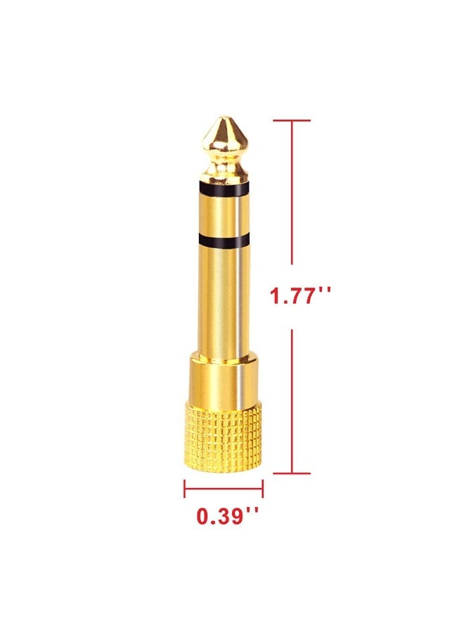 غنافوتو حزمة محول 2-Pack من 6.35 مم إلى 3.5 مم ذكر إلى أنثى لمحفظة ستيريو مع حزمة كابل Y صوتي ستيريو من أنثى 3.5 مم إلى ذكر RCA مزدوج مطلي بالذهب - Image 3