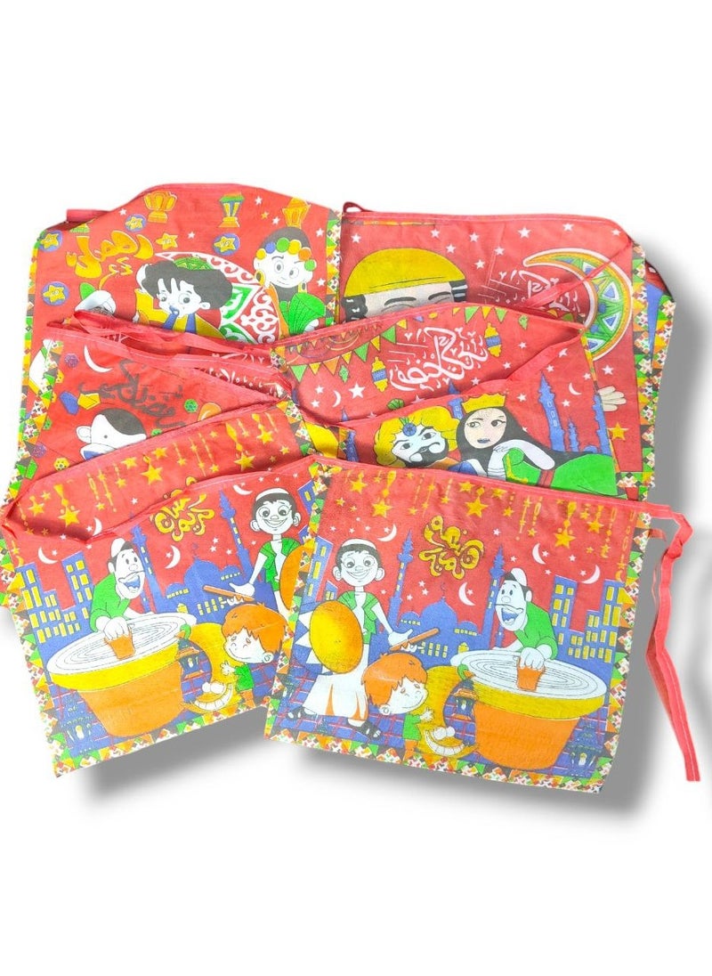 Ramadan Branch Decoration with Printed Squares Featuring Multiple Characters - 5 Meters