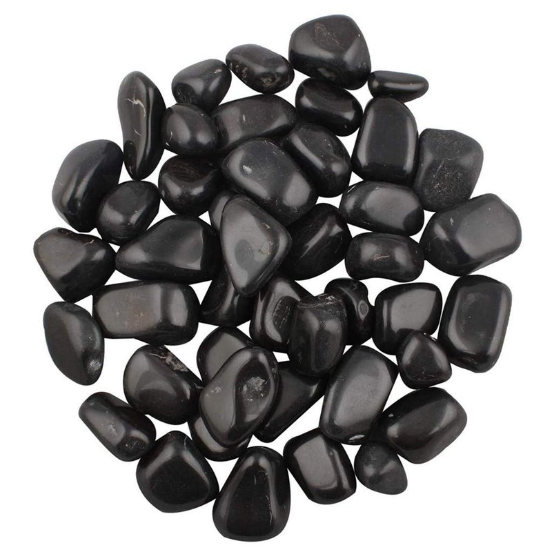 Ohhsome 500Gm Black Polished Stone Creatures Decorative Pebbles 500Gm - Image 1