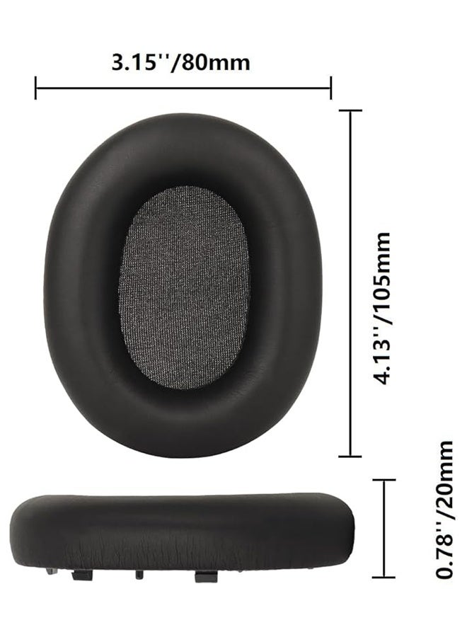 HAVEN Replacement Ear Pads Compatible with WH-1000XM5 Headphones, Protein Leather & Memory Foam, No Yellowing No Deformation Anti Dust Fingers Prints - Black - Image 2