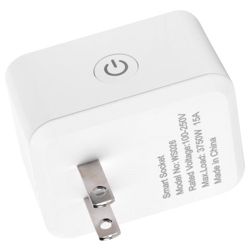 مقبس ذكي: 15 أمبير من مادة البولي كربون المقاومة للحرارة عالمية المقياس - مقبس للتحكم بالأجهزة المنزلية بالتحكم عن طريق التطبيق والجدولة والوقت والصوت ومراقبة الطاقة - Image 4