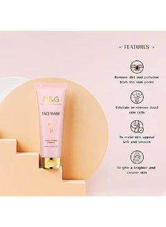 Vasu R&G Face Wash Cleanses Exfoliates & Brightens Skin Remove Dead Skin Cells Help Reduce Pigmentation & Dullness to Uncover Healthy Younger & Brighter Skin 75ml  - Image 3