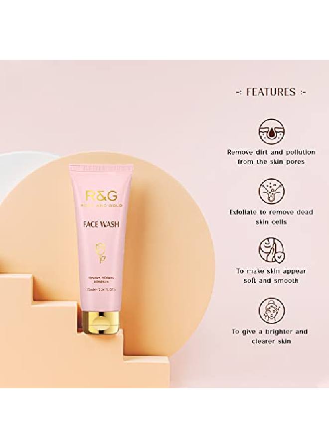Vasu R&G Face Wash Cleanses Exfoliates & Brightens Skin Remove Dead Skin Cells Help Reduce Pigmentation & Dullness to Uncover Healthy Younger & Brighter Skin 75ml - Image 3