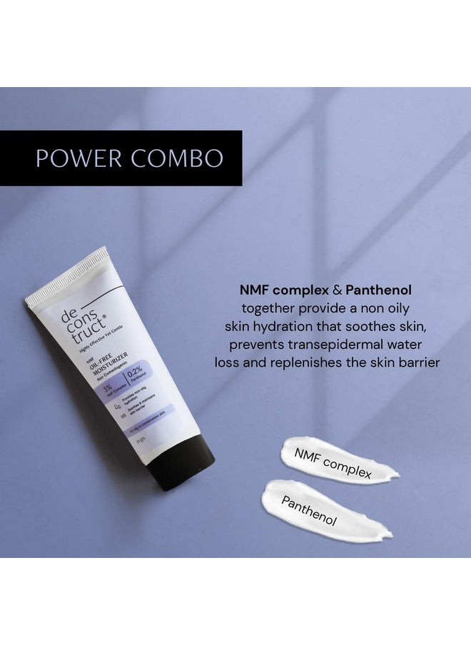 Deconstruct - Deconstruct Oil-Free Moisturizer For Oily Skin | 3% NMF Complex + 0.2% Panthenol | Lightweight Gel Moisturizer | For Oily to Combination Skin | 50gm - Image 1