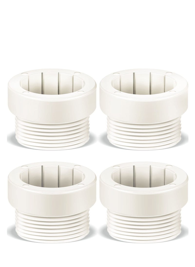 Excefore Pool Umbrella Stabilizer Adapter, Pool Umbrella Threaded Adapter Sleeves, Umbrella Pole Stabilizer, for Outdoor Patio Deck 1 3/4" Umbrellas Insert (White)  - Image 1