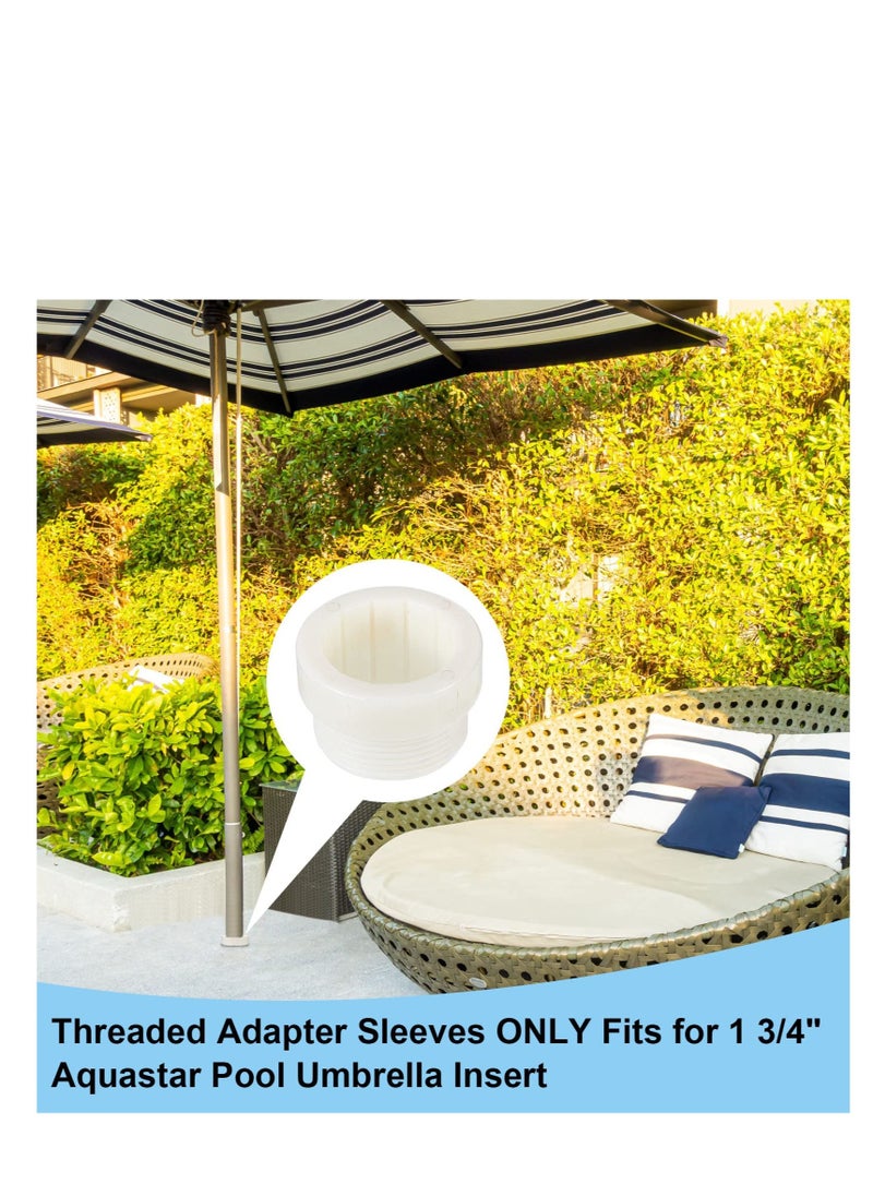 Excefore Pool Umbrella Stabilizer Adapter, Pool Umbrella Threaded Adapter Sleeves, Umbrella Pole Stabilizer, for Outdoor Patio Deck 1 3/4" Umbrellas Insert (White)  - Image 5