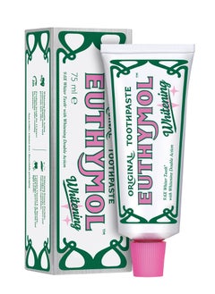Euthymol Whitening Toothpaste,Stain Removal in 2 Weeks, Long-Lasting Freshness for Sensitive Gum and Teeth. Bad Breath, Cavity Prevention,1X75ml  - Image 1