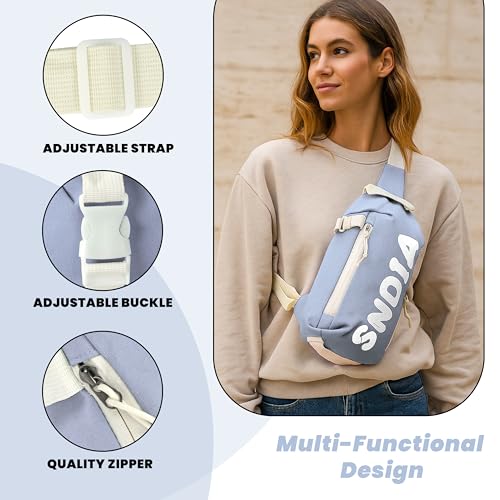SNDIA Sling Bag for Men Stylish Crossbody Backpack for Men & Women, Messenger Bags, Casual Shoulder Bag, Chest Bag (Sky Blue, 31x15x18cm) - Image 3