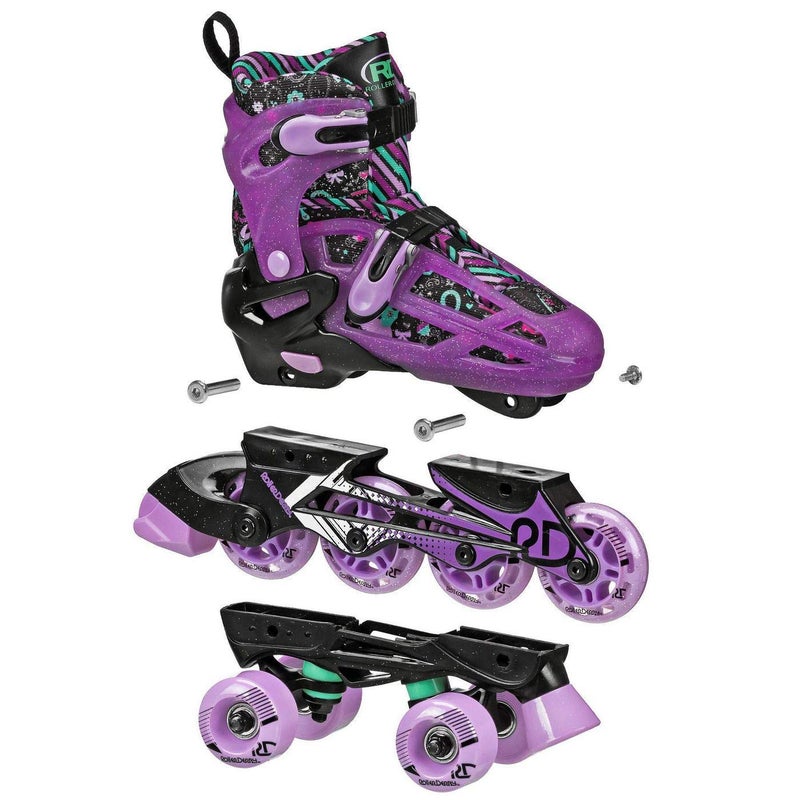 Roller Derby Falcon 2-in-1 Combo Quad and Inline Skates for Kids, Adjustable Sizing - Image 4