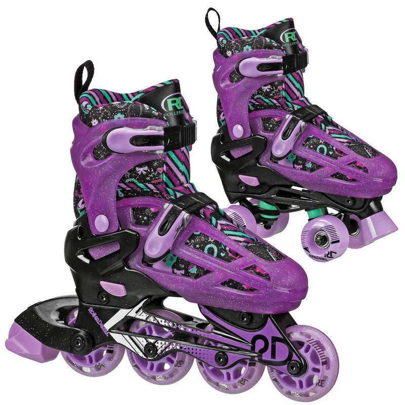 Roller Derby Falcon 2-in-1 Combo Quad and Inline Skates for Kids, Adjustable Sizing - Image 1