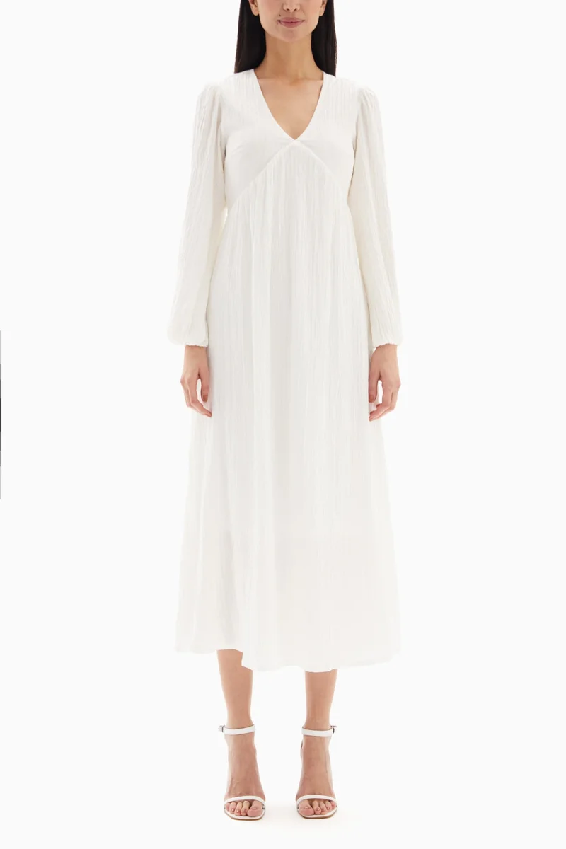 Wecre8 Textured Empire Waist Dress