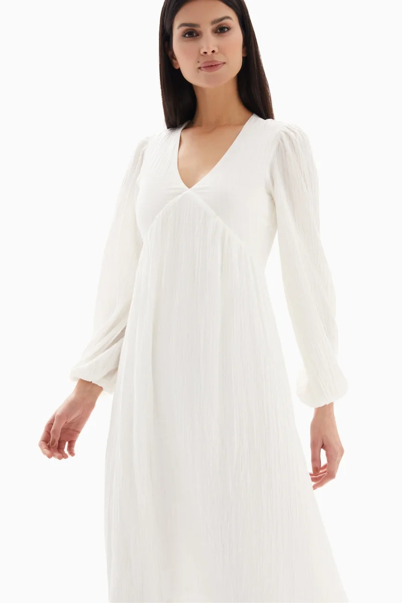 Wecre8 Textured Empire Waist Dress