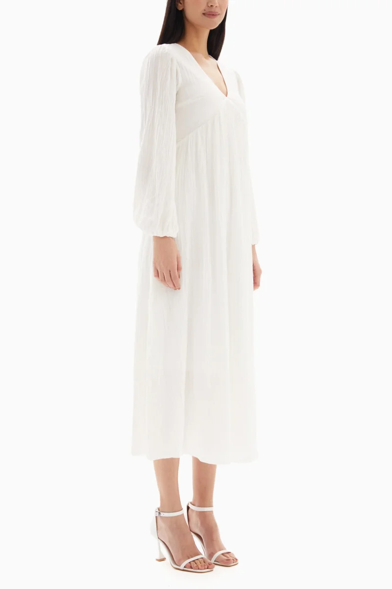 Wecre8 Textured Empire Waist Dress