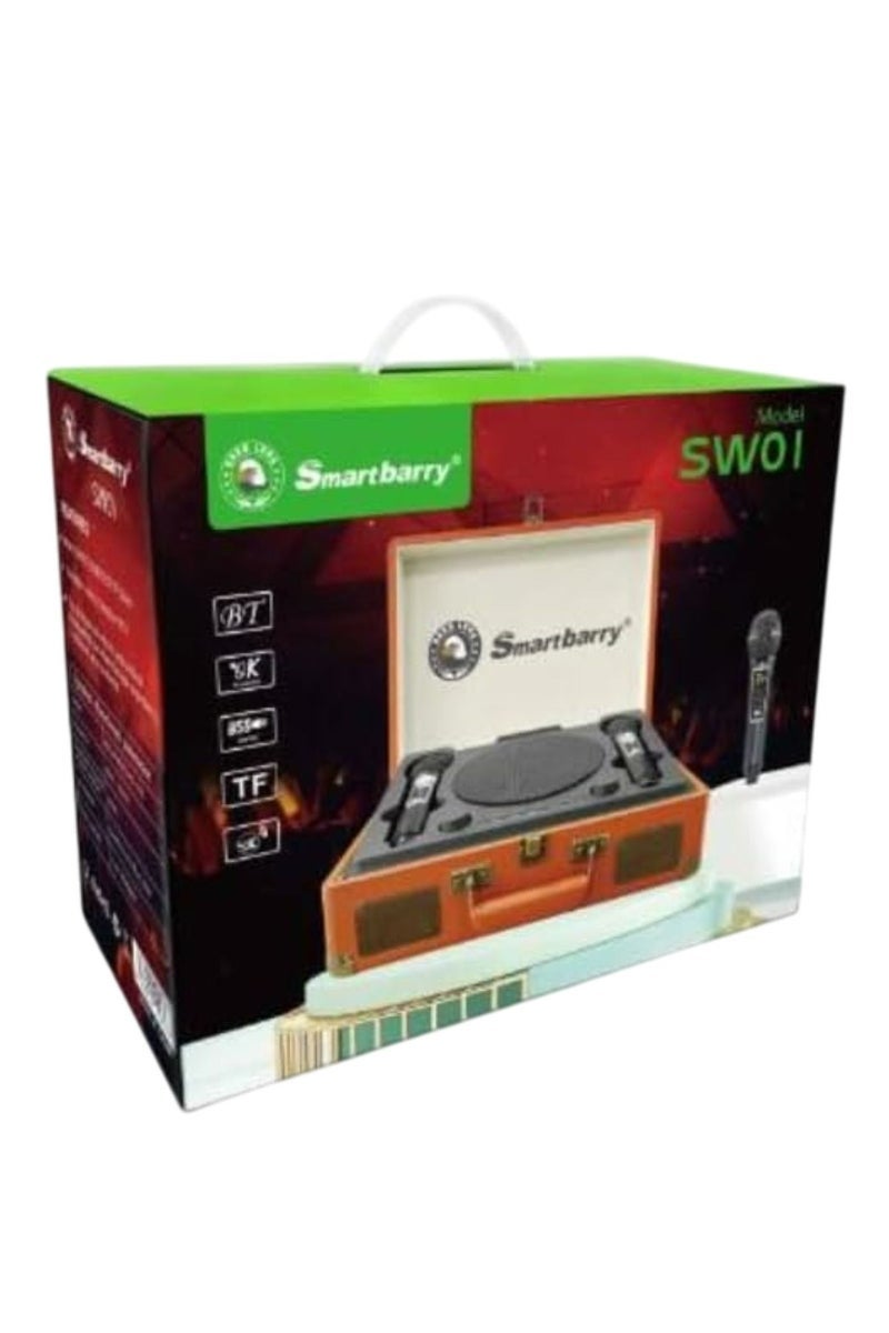 Smartbarry Portable Karaoke Bluetooth Speaker – Unique Suitcase Design with 2 Dual Microphones, Indoor & Outdoor KTV, Eco-Friendly, High-Quality Sound, Perfect for Family Karaoke Parties – Black - Image 2