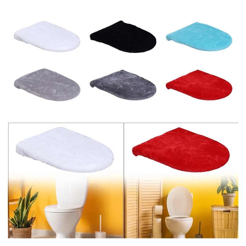 Green Toilet Tank Cover Set of 4 Washable Absorbent Lid Seat Cushion Mat - Image 3