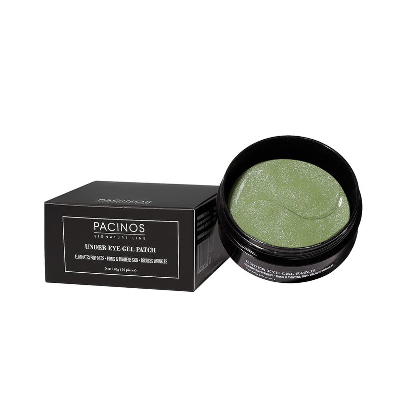 Pacinos Under Eye Gel Patches  Eliminates Puffiness Smoothes Wrinkles Brightens Under Eye Darkness Firms  Tightens Skin with Vitamin E  B5 Promotes Collagen Organic 60 pcs