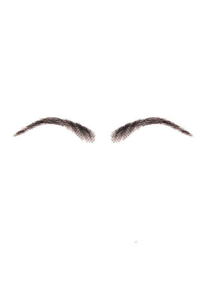 CliCling False Eyebrows, CliCling Human Hair Artificial Real Hair Handmade Crochet False Brows Invisible Realistic Natural Fake Eyebrows Black Color (1B) - Image 1
