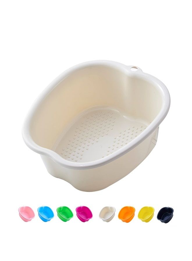 AXLOFO ® Foot Soaking Bath Basin, Large Plastic Foot Soaking Tub, Foot Massage Foot Bath Bucket, Great for Getting the Dead/Old Skin Off Your Feet (whitebasin) - Image 1