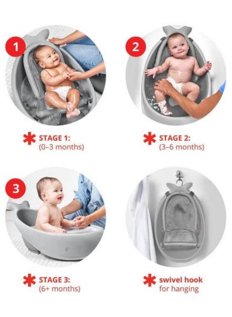 Generic - Smart Sling 3-Stage Tub Bather Bathtub For Baby - Grey - Image 1