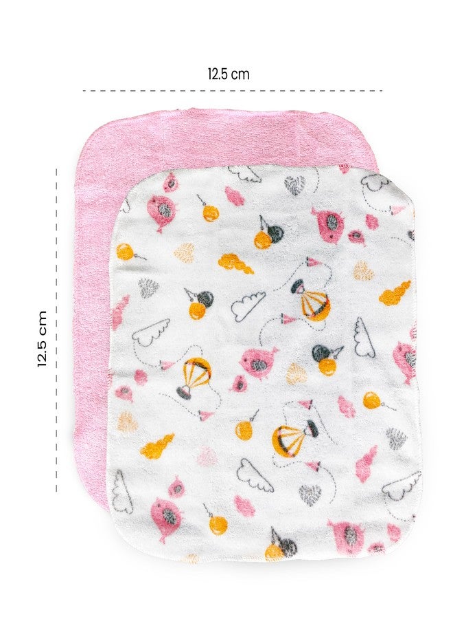 Nuluv Printed Baby Napkins for Girls | Face Hanky| Face Towels | Baby Soft Cotton Terry | Pack of 6 - TCNLNAPKIN01-O - Image 3