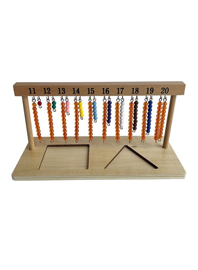 Kghios Montessori Math Toys Materials for Toddlers 1-20 Beaded Hanger Color Bead Stairs with Beads Montessori Mathematics Eductional Materials Learning Tools Preschool Toys - Image 4