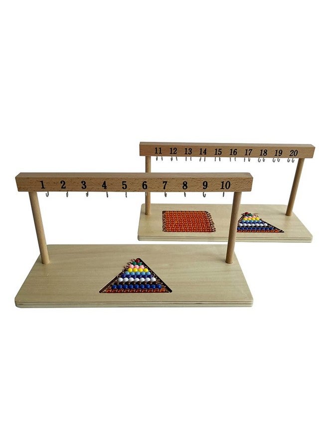 Kghios Montessori Math Toys Materials for Toddlers 1-20 Beaded Hanger Color Bead Stairs with Beads Montessori Mathematics Eductional Materials Learning Tools Preschool Toys - Image 5