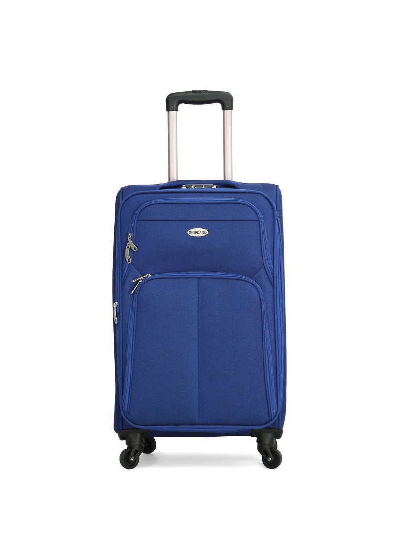 GIORDANO Giordano Trolley Bags 3 PCS Set Softside Spinners,Royal Blue  - Image 2
