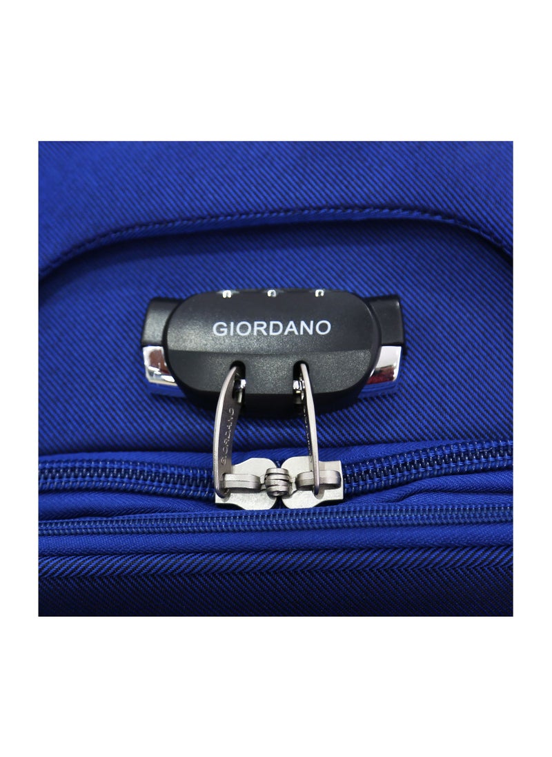 GIORDANO Giordano Trolley Bags 3 PCS Set Softside Spinners,Royal Blue  - Image 5