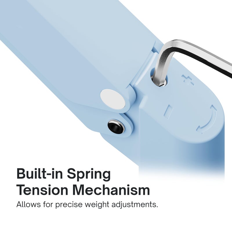 Pixio PS1S Wave Blue Single Monitor Arm Stand Desk Mount - Fits up to 32 inches Monitors and up to 19.8lbs. VESA Compatibility and Integrated Cable Management - Image 3