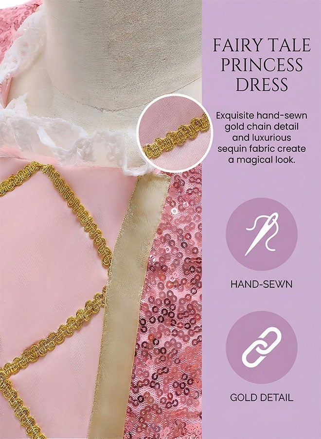 Beauenty Lavender Princess Dress Set with Accessories – Sparkle Sequin Tulle Gown for Saudi Kids’ Birthday & Party - Image 2