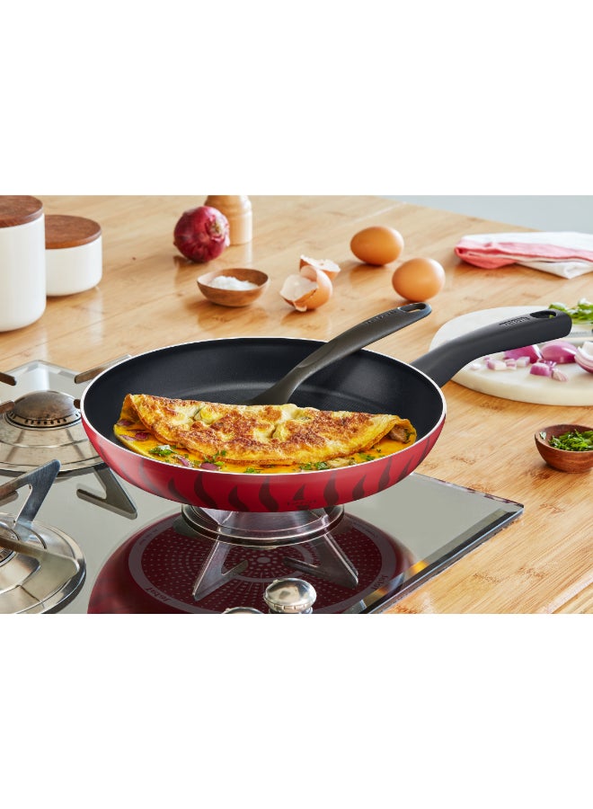 TEFAL Frying Pan | G6 Tempo Flame 30 Cm Frypan | Non-stick with Thermo Spot| Red | Aluminium | 2 Years Warranty | C3040783 Red - Image 4