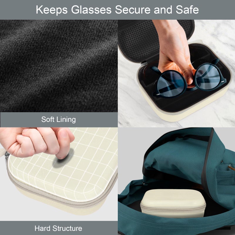 Bukere Travel Sunglasses Organizer Case, PU Leather Adjustable Slots for Multiple Glasses, Hard Eyewear Box for Men Women - Image 3