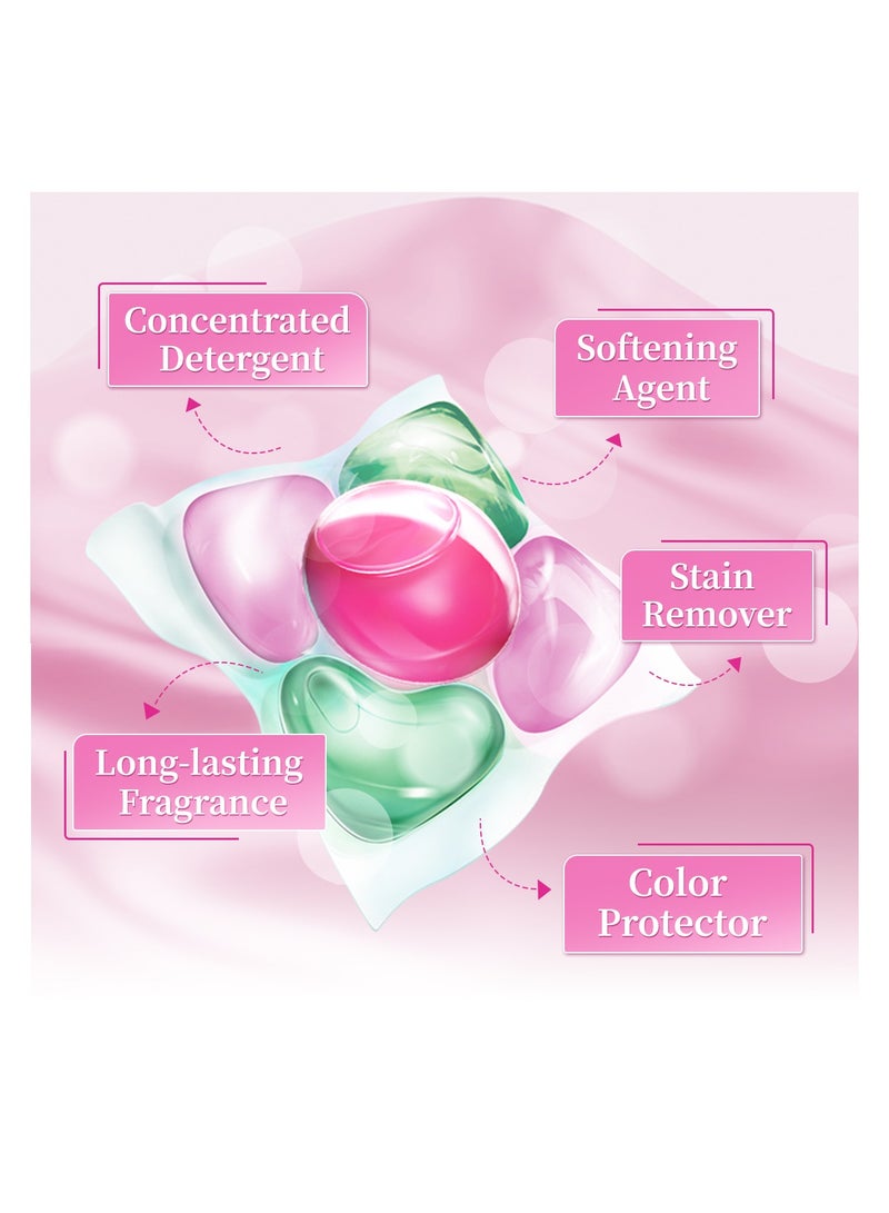 ar FUM ArFum PODS, 5-in-1 Laundry Detergent Capsules with Scent Booster, Detergent Concentrate, Softener, Color Protect, Stain Remover, 16 Weeks Fragrance, 42 Pods, Amore, Pack of 2 X 42 Pods (84 Capsules) - Image 5