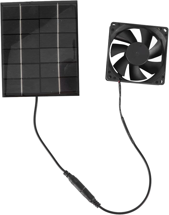 Solar Exhaust Fan Ventilation Greenhouse Shed Odor Elimination Push Out Hot Air - Image 5