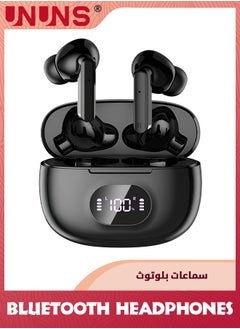 UNUNS Wireless Earbuds Bluetooth 5.3 Headphones,55H Playtime Ear Buds With LED Power Display Charging Case, Earphones In-Ear Earbud With Microphone For iPhone Android Cell Phone Laptop Sport,Black  - Image 1