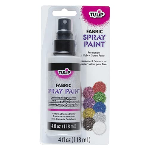 Tulip Fabric Paint, Permanent Spray on Paint, 4 fl oz Glittering Diamond - Image 1