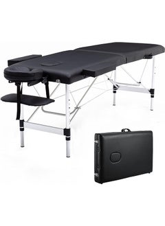 GoldenLike Massage Bed Portable Massage Table Spa Bed Aluminium Frame Height Adjustable 2 Fold Facial Salon Tattoo Bed  - Image 1
