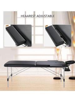 GoldenLike Massage Bed Portable Massage Table Spa Bed Aluminium Frame Height Adjustable 2 Fold Facial Salon Tattoo Bed  - Image 5