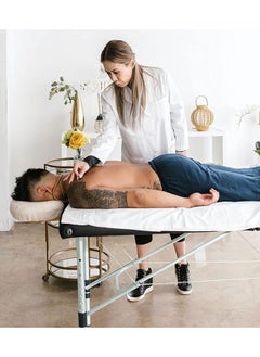 GoldenLike Massage Bed Portable Massage Table Spa Bed Aluminium Frame Height Adjustable 2 Fold Facial Salon Tattoo Bed  - Image 2