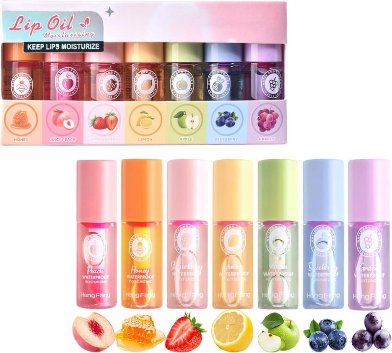 Lip Oil Set 7PCS Hydrating Magic Color