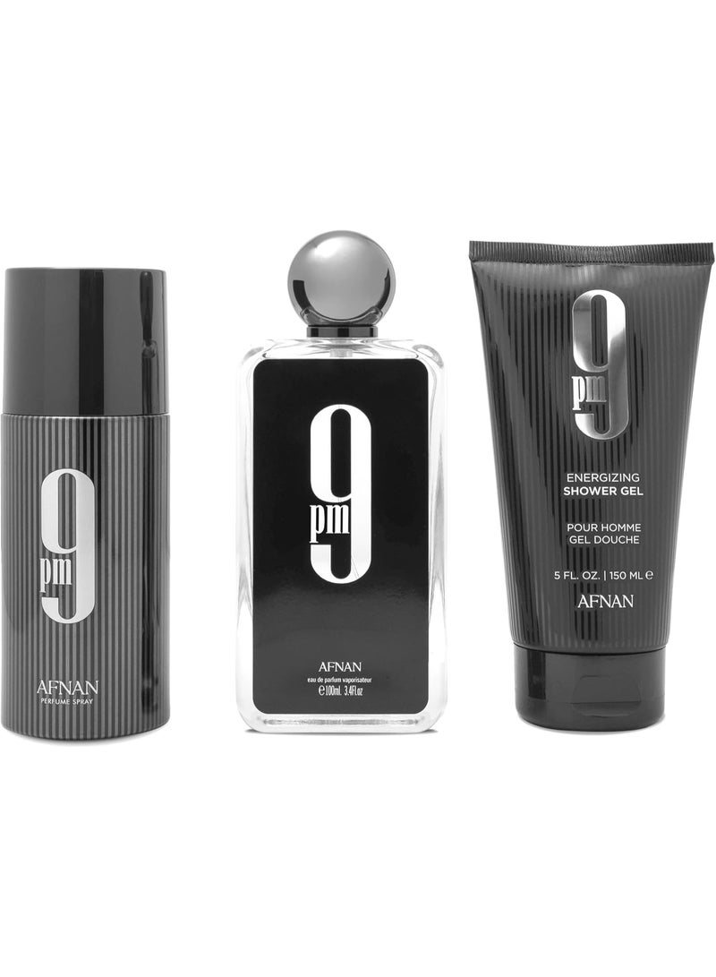 أفنان عطر 9 بي ام من أفنان، مجموعة تقديم تشمل او دي بارفان (100 مل)، مزيل عرق (150 مل)، جل استحمام (150 مل) - Image 3