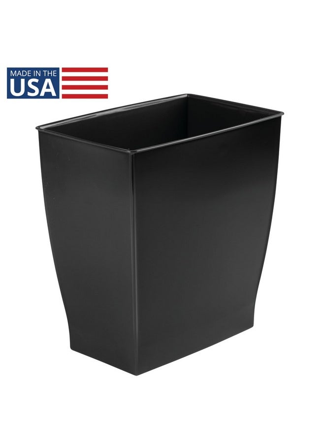 IDesign iDesign Small Bathroom Trash Can, Ideal for Primary and Guest Bathroom or Office, Black, Made in USA  - Image 2