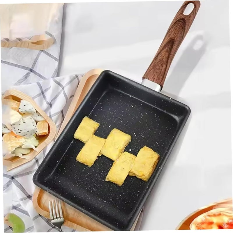 Honbuty® Japanese Omelette pan, Tamagoyaki Nonstick pan, Square Pans, Egg Roll Pan, Rectangle Frying Pan, Small Frying Egg pan, Cooktop Safe, Easy to Clean, 6.3 x 7.8 inch (Aluminium) - Image 4