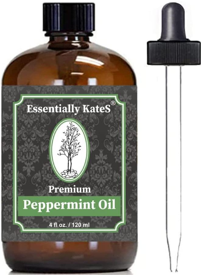 Essentially KateS Peppermint Essential Oil 4 oz. with Huge Glass Bottle, Glass Dropper, and Sprayer. Detailed User's Guide E-Book. Skin Care, Garden Care, and Hair Care. - Image 4