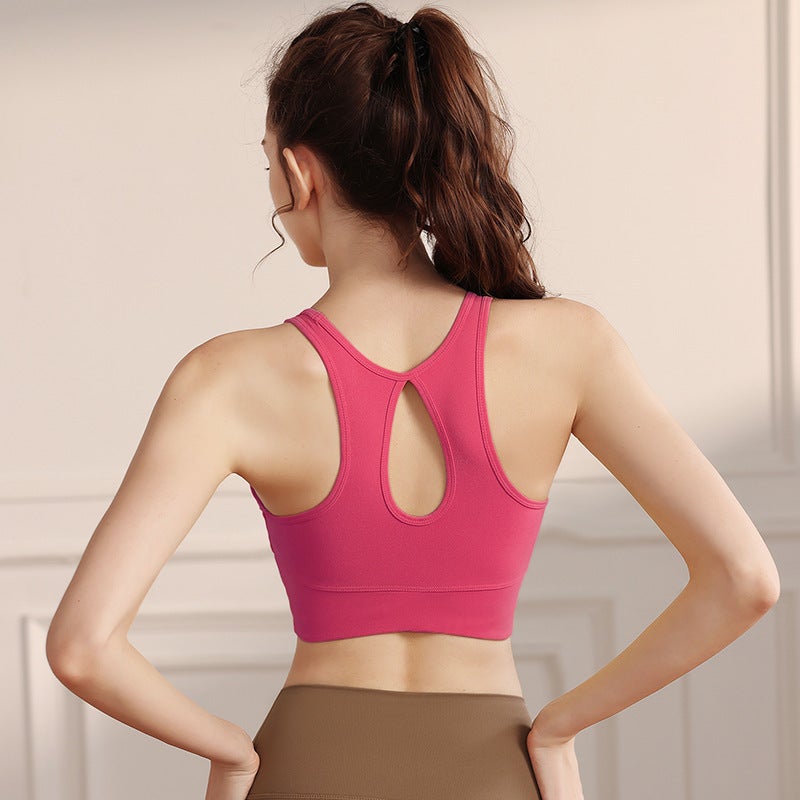 Sports Underwear Women'S Fixed Belt Chest Pad Beauty Back Sports Yoga Clothing High Strength Shockproof Fitness Yoga Vest - Image 2
