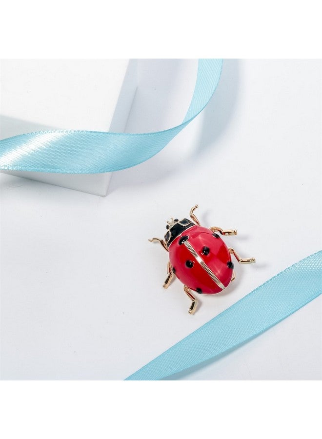 Szxc Brooch Pin Ladybug Crystal Enamel Collection Accessories Gift Women Jewelry - Image 2