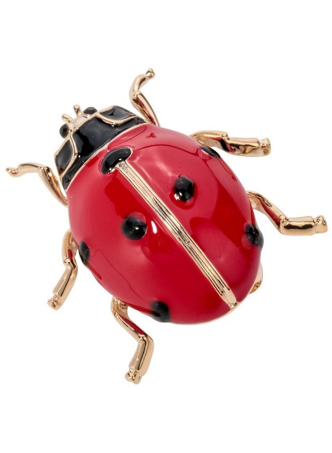 Szxc Brooch Pin Ladybug Crystal Enamel Collection Accessories Gift Women Jewelry - Image 1