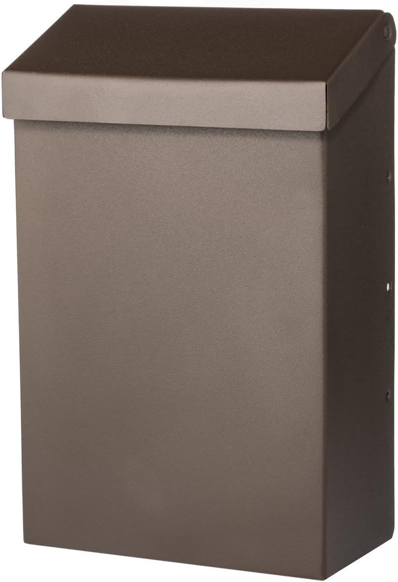 ARCHITECTURAL MAILBOXES Modern Heritage™ Vertical Wall-Mounted Mailbox for Outside, Rust-Resistant Galvanized Steel Metal Small Mail Box, Bronze Modern Wall Mailbox - Image 1